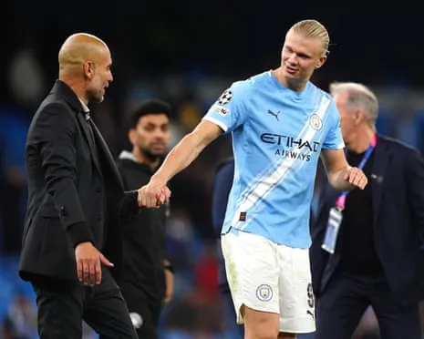 Haaland Becomes Part of Elite UCL 50-Goal Group, Hailed by Guardiola as Ronaldo and Lionel Messi's Fellow Monster